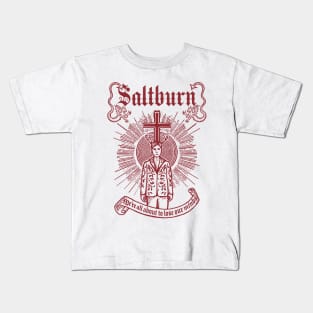 Saltburn vintage folk horror style design Kids T-Shirt